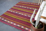 Vintage Anatolian Kilim 5.7ftx7.10ft