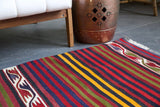 Vintage Anatolian Kilim 5.7ftx7.10ft