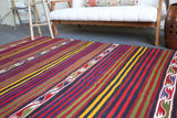 Vintage Anatolian Kilim 5.7ftx7.10ft