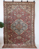 old rug, antique rug, earthy colors, faded colors, Turkish rug, vintage rug, soft rug, Portland, Oregon, rug store, rug shop, local shop, pile rug, ottoman rug, oriental rug, floral rug
