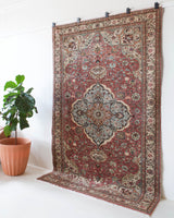 old rug, antique rug, earthy colors, faded colors, Turkish rug, vintage rug, soft rug, Portland, Oregon, rug store, rug shop, local shop, pile rug, ottoman rug, oriental rug, floral rug