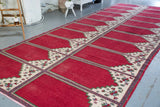 Old Oushak Saf Rug 7.10ftx19.8ft