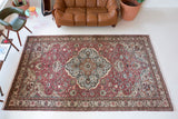 old rug, antique rug, earthy colors, faded colors, Turkish rug, vintage rug, soft rug, Portland, Oregon, rug store, rug shop, local shop, pile rug, ottoman rug, oriental rug, floral rug