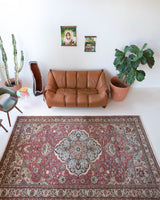 old rug, antique rug, earthy colors, faded colors, Turkish rug, vintage rug, soft rug, Portland, Oregon, rug store, rug shop, local shop, pile rug, ottoman rug, oriental rug, floral rug