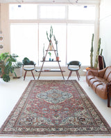 old rug, antique rug, earthy colors, faded colors, Turkish rug, vintage rug, soft rug, Portland, Oregon, rug store, rug shop, local shop, pile rug, ottoman rug, oriental rug, floral rug