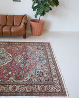 old rug, antique rug, earthy colors, faded colors, Turkish rug, vintage rug, soft rug, Portland, Oregon, rug store, rug shop, local shop, pile rug, ottoman rug, oriental rug, floral rug