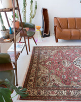 old rug, antique rug, earthy colors, faded colors, Turkish rug, vintage rug, soft rug, Portland, Oregon, rug store, rug shop, local shop, pile rug, ottoman rug, oriental rug, floral rug