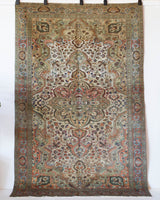 old rug, antique rug, earthy colors, faded colors, Turkish rug, vintage rug, soft rug, Portland, Oregon, rug store, rug shop, local shop, pile rug, ottoman rug, oriental rug, floral rug