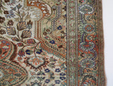 old rug, antique rug, earthy colors, faded colors, Turkish rug, vintage rug, soft rug, Portland, Oregon, rug store, rug shop, local shop, pile rug, ottoman rug, oriental rug, floral rug