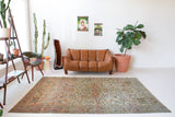 old rug, antique rug, earthy colors, faded colors, Turkish rug, vintage rug, soft rug, Portland, Oregon, rug store, rug shop, local shop, pile rug, ottoman rug, oriental rug, floral rug