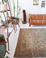 old rug, antique rug, earthy colors, faded colors, Turkish rug, vintage rug, soft rug, Portland, Oregon, rug store, rug shop, local shop, pile rug, ottoman rug, oriental rug, floral rug