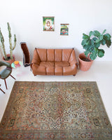 old rug, antique rug, earthy colors, faded colors, Turkish rug, vintage rug, soft rug, Portland, Oregon, rug store, rug shop, local shop, pile rug, ottoman rug, oriental rug, floral rug