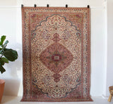 old rug, antique rug, earthy colors, faded colors, Turkish rug, vintage rug, soft rug, Portland, Oregon, rug store, rug shop, local shop, pile rug, ottoman rug, oriental rug, floral rug