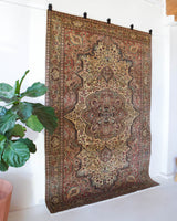old rug, antique rug, earthy colors, faded colors, Turkish rug, vintage rug, soft rug, Portland, Oregon, rug store, rug shop, local shop, pile rug, ottoman rug, oriental rug, floral rug