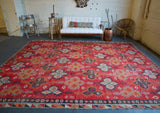old rug, antique rug, earthy colors, faded colors, Turkish rug, vintage rug, flat weave, kilim rug, large area rug, square rug, Wild Shaman, Portland, Oregon, rug store, rug shop, local shop
