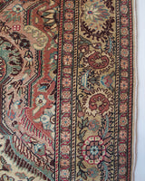 old rug, antique rug, earthy colors, faded colors, Turkish rug, vintage rug, soft rug, Portland, Oregon, rug store, rug shop, local shop, pile rug, ottoman rug, oriental rug, floral rug