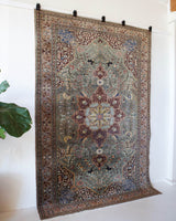 old rug, antique rug, earthy colors, faded colors, Turkish rug, vintage rug, soft rug, Portland, Oregon, rug store, rug shop, local shop, pile rug, ottoman rug, oriental rug, floral rug