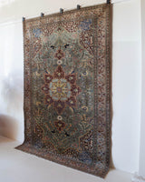 old rug, antique rug, earthy colors, faded colors, Turkish rug, vintage rug, soft rug, Portland, Oregon, rug store, rug shop, local shop, pile rug, ottoman rug, oriental rug, floral rug