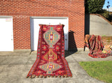 Vintage Kars Kilim 4.11x13.8ft