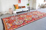 Turkish rug, vintage rug, flat weave, kilim rug, large area rug, square rug, Wild Shaman, Portland, Oregon, rug store, rug shop, local shop,  bright colors, area rug, bold color
