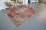 Vintage Isparta Rug 7.3ftx9ft
