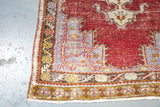 Old Turkish Anatolian Rug 3.7ftx6.3ft