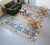 Vintage Kayseri Kilim 8.2ftx12.4ft