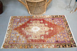 Old Faded Anatolian Rug 2.9tx4.4ft