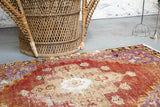Old Faded Anatolian Rug 2.9tx4.4ft