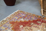 Old Faded Anatolian Rug 2.9tx4.4ft