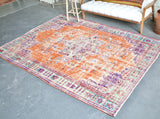 Old Demirci Oushak Rug 6.5ftx9.3ft
