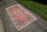 Vintage Faded Anatolian Rug 3.10ftx6.6ft