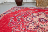Vintage Demirci Oushak Rug 5.8ftx8ft