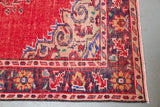 Vintage Demirci Oushak Rug 5.8ftx8ft