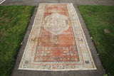 Vintage Faded Anatolian Turkish Rug