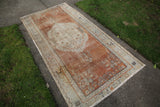 Vintage Faded Anatolian Turkish Rug