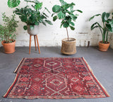 Turkish rug, vintage rug, flat weave, kilim rug, large area rug, square rug, Wild Shaman, Portland, Oregon, rug store, rug shop, local shop, bright colors, area rug, bold color