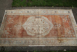 Vintage Faded Anatolian Turkish Rug