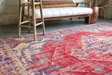 Old Demirci Oushak Rug 6.3ftx9.6ft