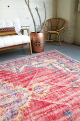 Old Demirci Oushak Rug 6.3ftx9.6ft