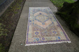 Vintage Faded Anatolian Turkish Rug