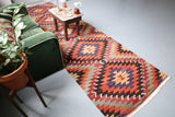Vintage Esme Kilim Runner 3'5"x12'