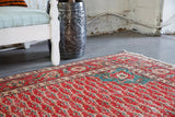 Old Demirci Oushak Rug 6.7ftx9.9ft