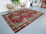 Old Adana Yörük Kilim 7xftx10.2ft