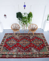 Old Adana Yörük Kilim 7xftx10.2ft