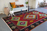 Vintage Adana Yörük Kilim 6.6xftx11.2ft