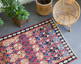 Turkish rug, vintage rug, flat weave, kilim rug, large area rug, square rug, Wild Shaman, Portland, Oregon, rug store, rug shop, local shop, bright colors, area rug, bold color