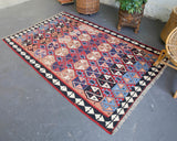 Turkish rug, vintage rug, flat weave, kilim rug, large area rug, square rug, Wild Shaman, Portland, Oregon, rug store, rug shop, local shop, bright colors, area rug, bold color