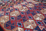 Turkish rug, vintage rug, flat weave, kilim rug, large area rug, square rug, Wild Shaman, Portland, Oregon, rug store, rug shop, local shop, bright colors, area rug, bold color