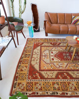 old rug, antique rug, earthy colors, faded colors, Turkish rug, vintage rug, soft rug, Portland, Oregon, rug store, rug shop, local shop, pile rug